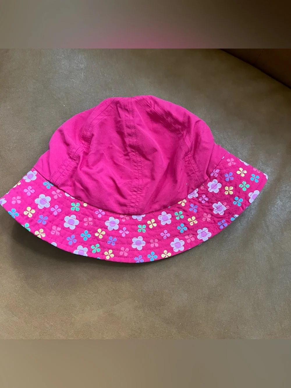 Sanrio Hello Kitty Girls' Pink Floral Bucket Hat Sun Hat